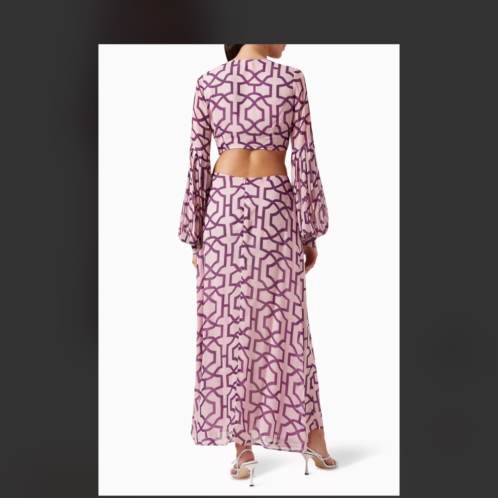 ALEXANDRA MIRO- Saphira Cut-out Dress in Crepe de Chine - Picture 5 of 7